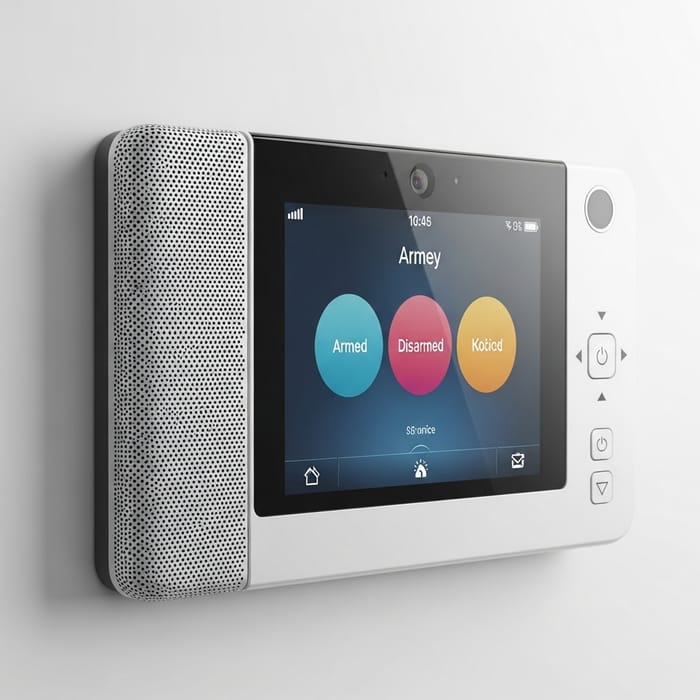 Modern Alarm System with Touchscreen Technology