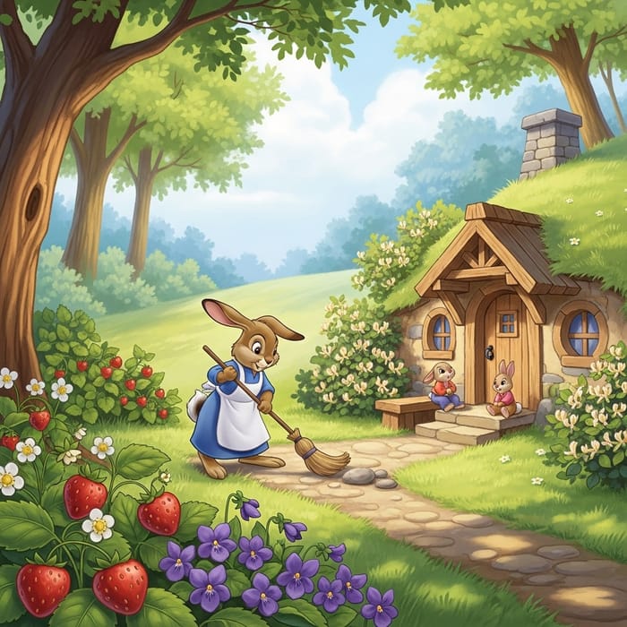 Magical Forest Glade with Enchanting Disney Characters