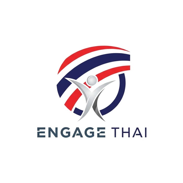 Corporate Logo Design with Thailand Flag Stripes Corporate Logo Design with Thailand Flag Stripes