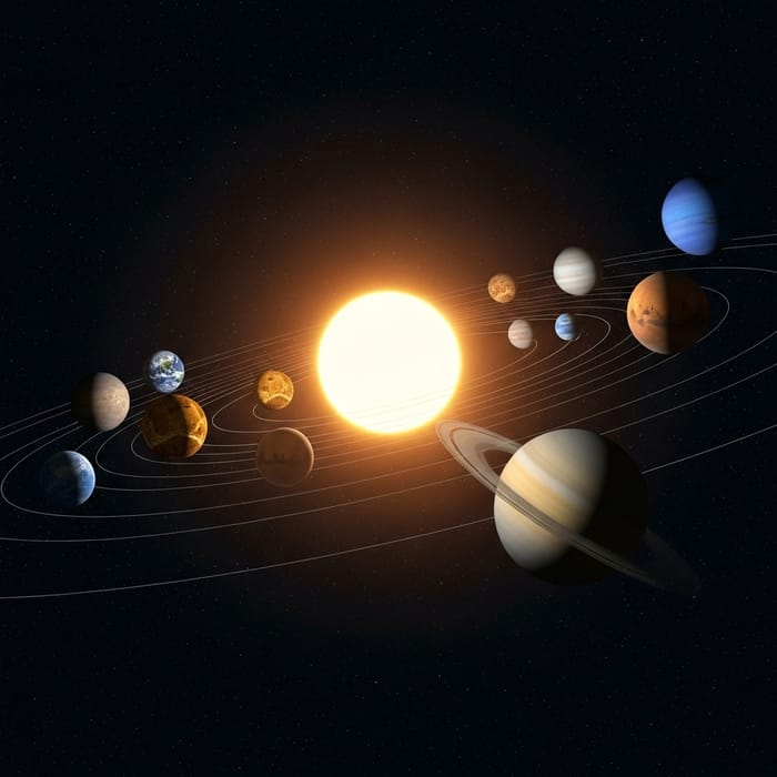 Planets Orbiting the Sun: Astronomical Spectacle