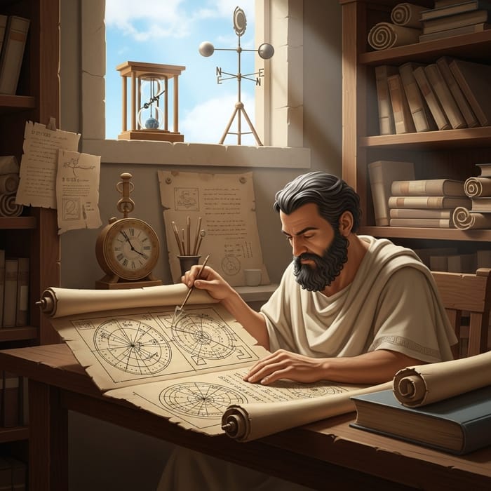 Greek Philosopher studying Science & Meteorology