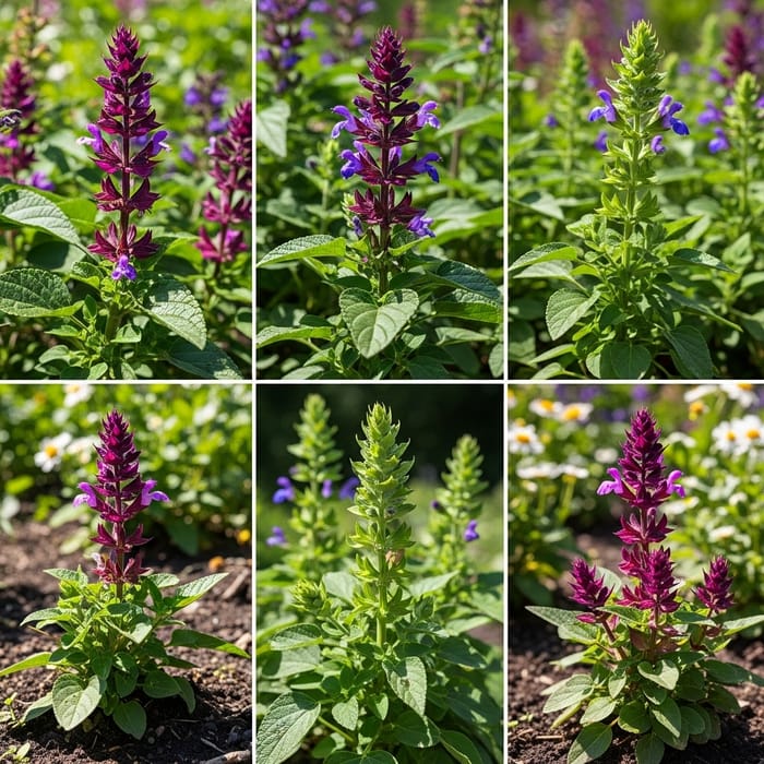 Realistic Salvia Plants: Beauty and Structure Realistic Salvia Plants: Beauty and Structure