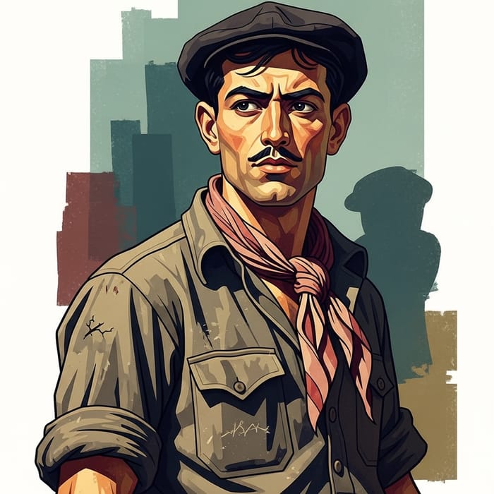 Buenaventura Durruti Anarchist Portrait - Spanish Civil War Era Buenaventura Durruti Anarchist Portrait - Spanish Civil War Era