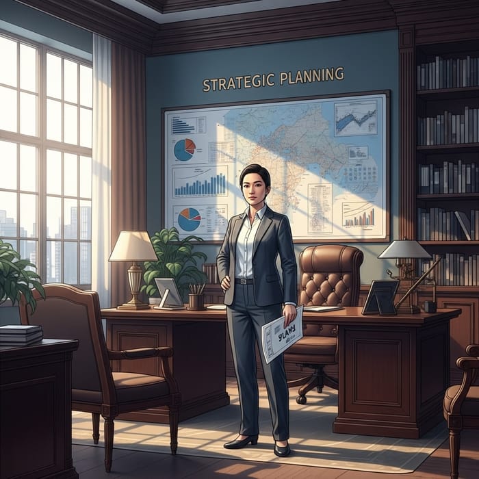 Confident Female Leader in Professional Office Confident Female Leader in Professional Office