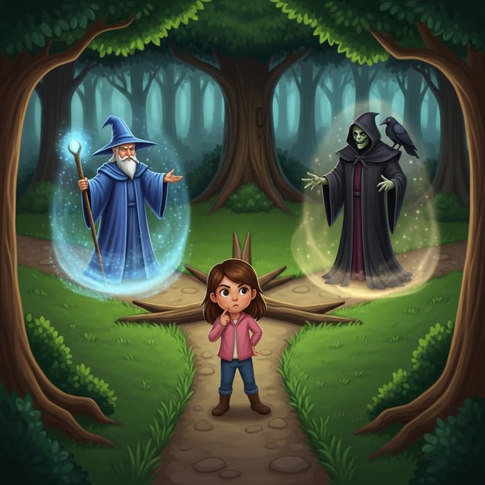 Girl's Fantasy: Choosing Between Magician and Necromancer