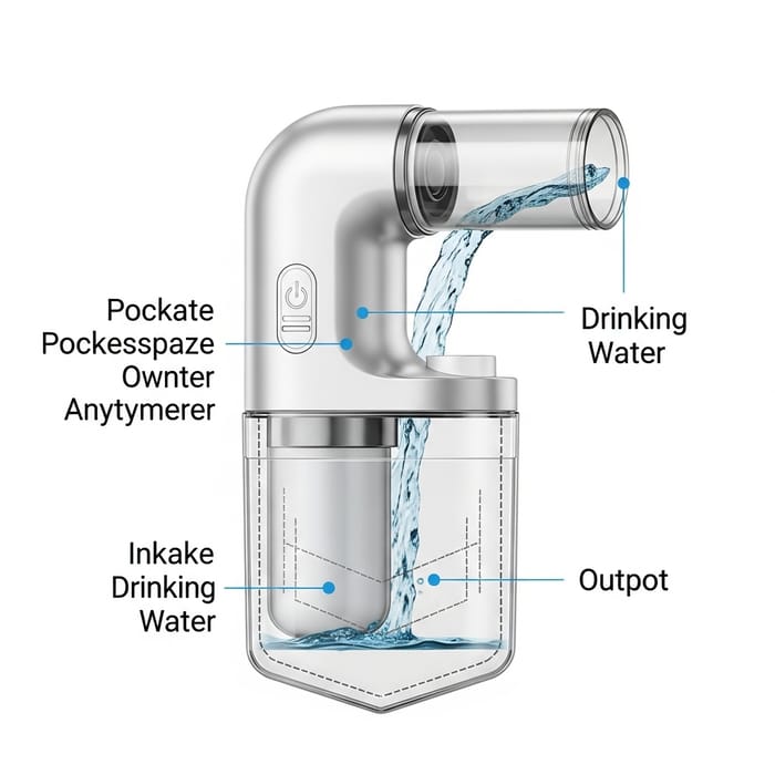 Portable Pocket Water Purifier for Anytime Use Portable Pocket Water Purifier for Anytime Use