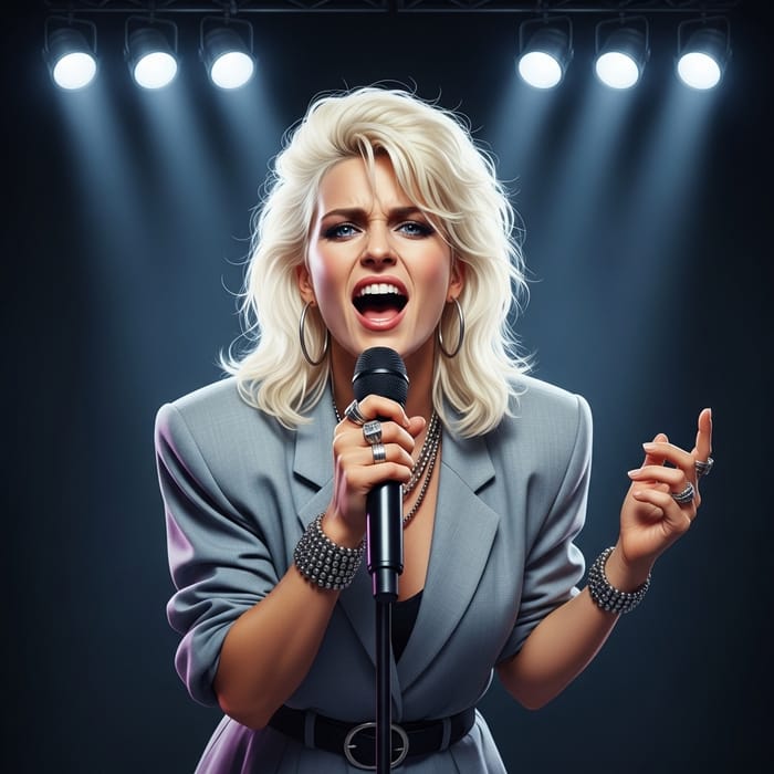 Iconic 80s Madonna Channeling Energy On Stage Iconic 80s Madonna Channeling Energy On Stage