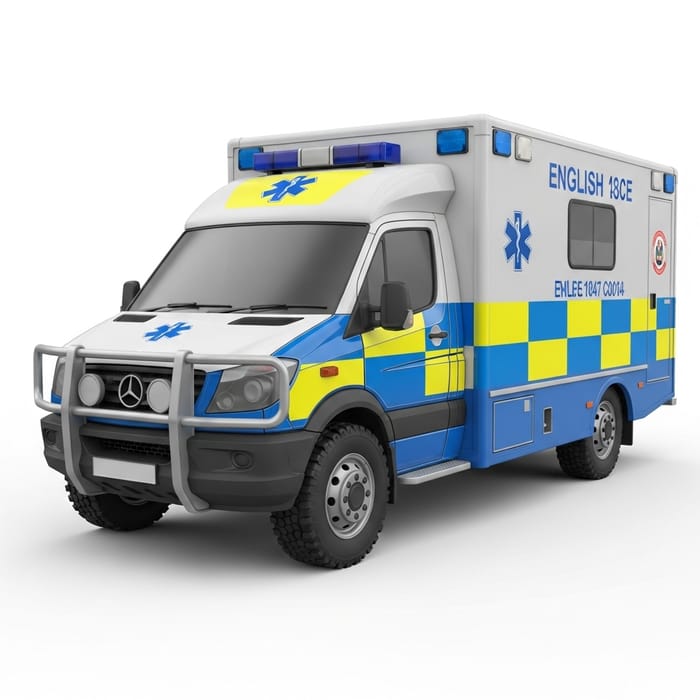 3D Printable STL File of English Ambulance