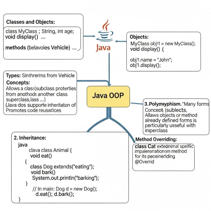 In-depth Java Object-Oriented Programming Mind Map