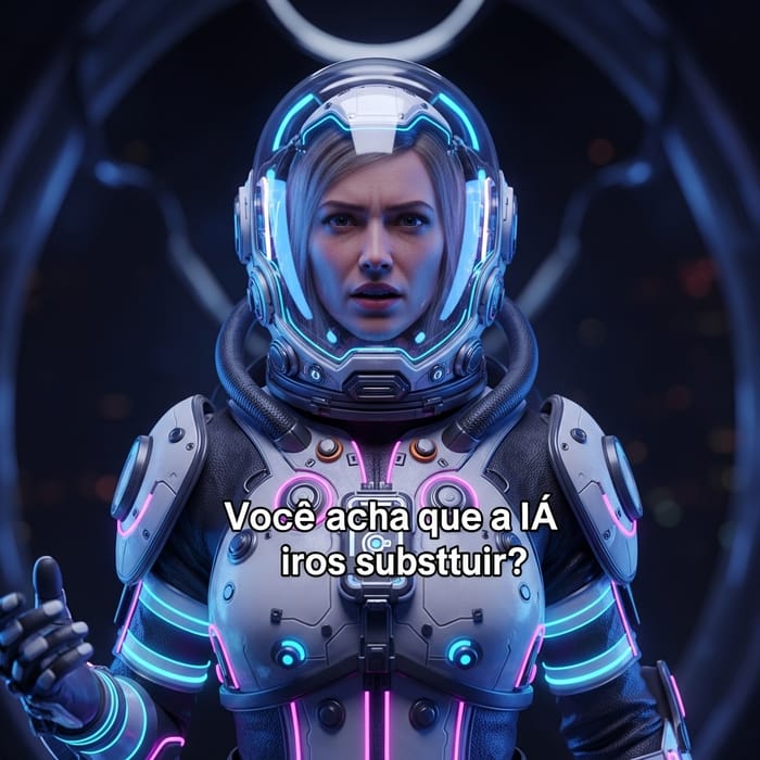 Will AI Replace Us? Futuristic Astronaut in Technology