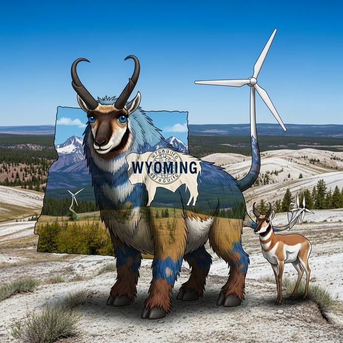 Creative Wyoming Monster Emblem Design Creative Wyoming Monster Emblem Design