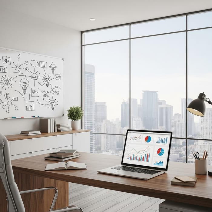 Modern Minimalistic Office for Entrepreneurs Modern Minimalistic Office for Entrepreneurs