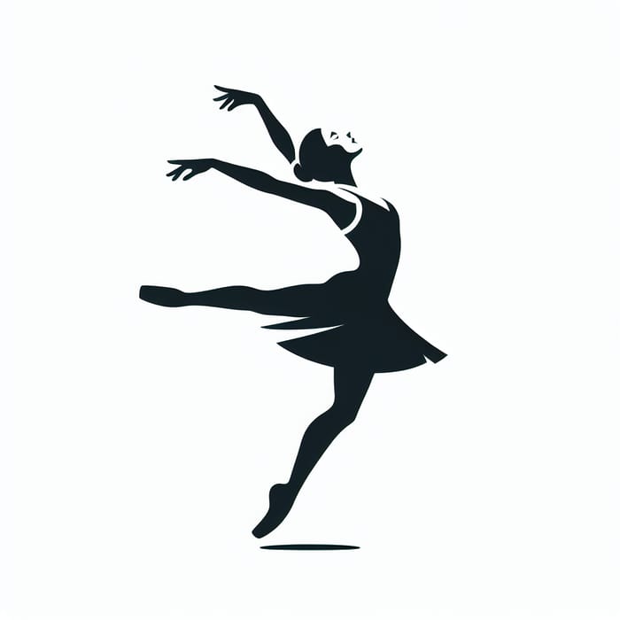 Energetic Minimalist Ballet Dancer Logo Design