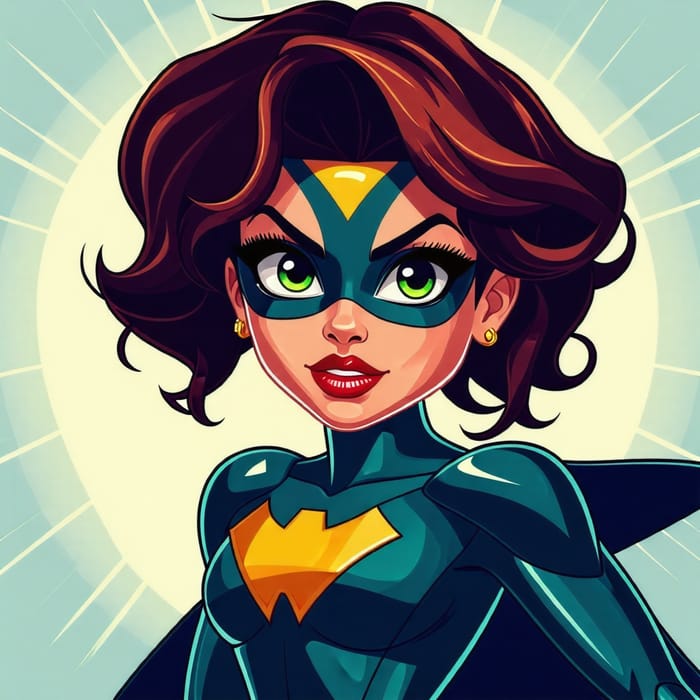 Female Cartoon Superhero Inspired by a Nickel