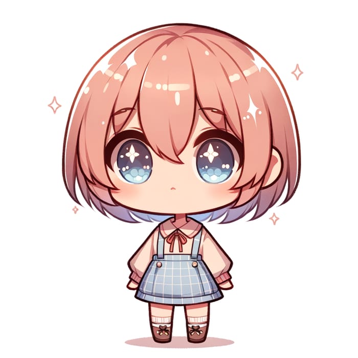 Cute Anime Chibi Standing Illustration