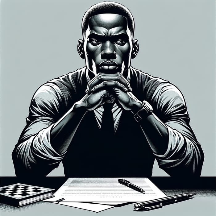 Powerful Mindset: Black Man With Determination