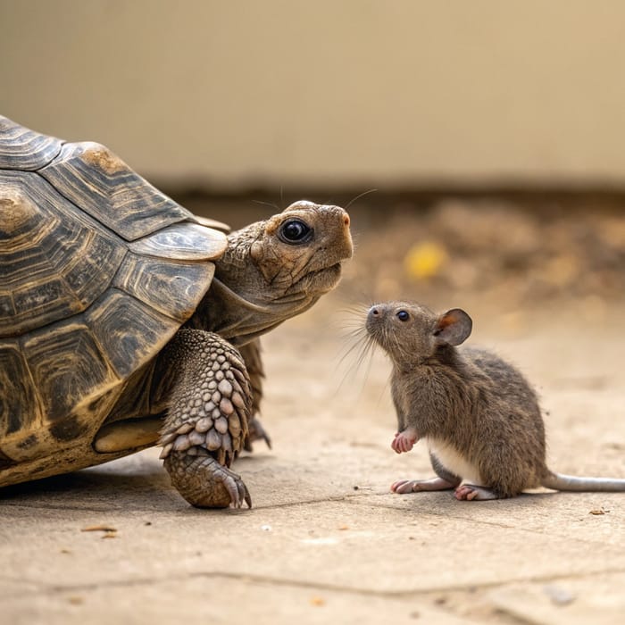 Turtle and Mouse: A Unique Animal Friendship