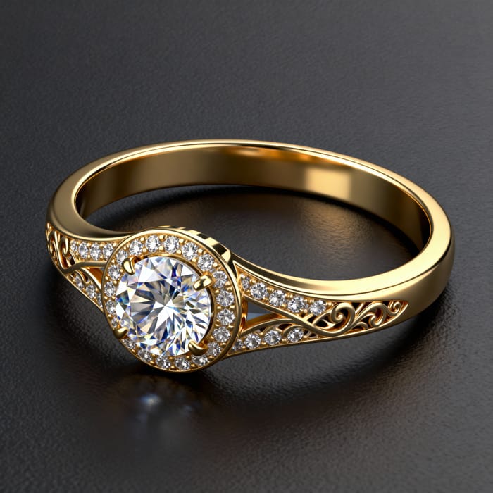 3D Engagement Ring Design Matching the Image 3D Engagement Ring Design Matching the Image