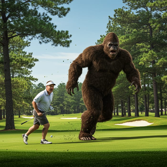 Bigfoot Chases Golfer: A Mythical Encounter