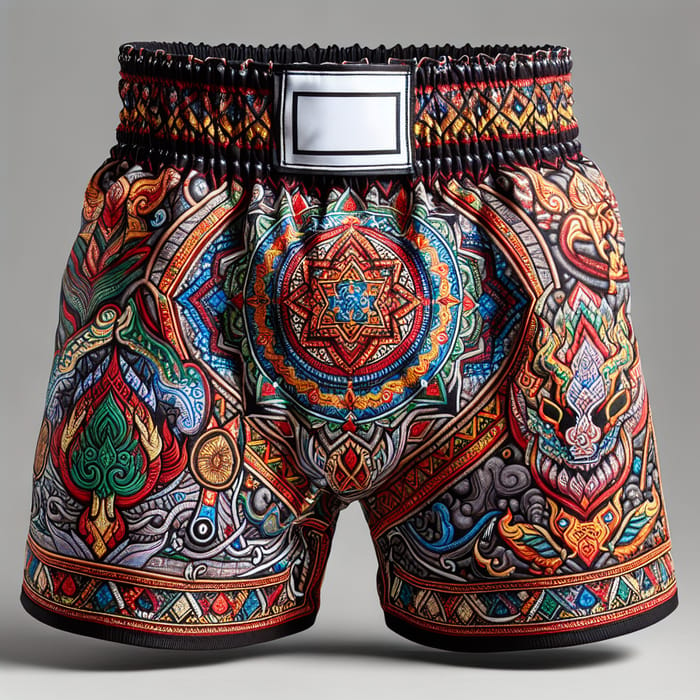 Sakyant Style Muay Thai Trunks - Vibrant & Symbolic Designs