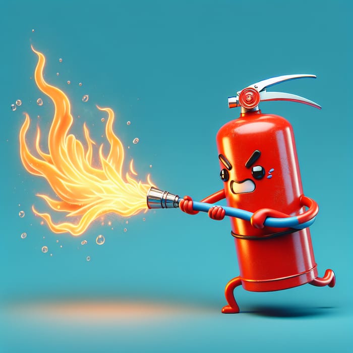 Brave Animated Fire Extinguisher Saves the Day