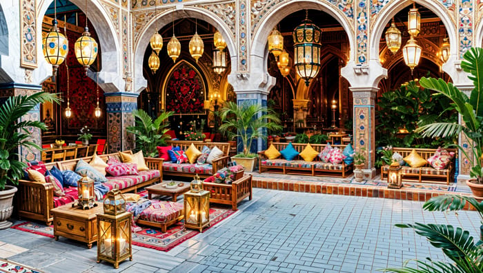 Stunning Outdoor Patio in Moroccan Style