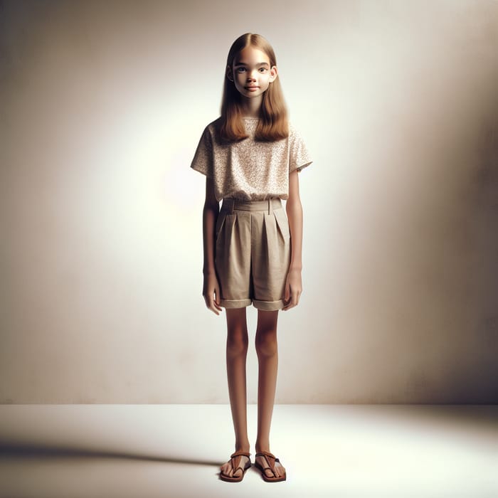 Authentic Photo of Eleven-Year-Old with Exceptionally Long Legs