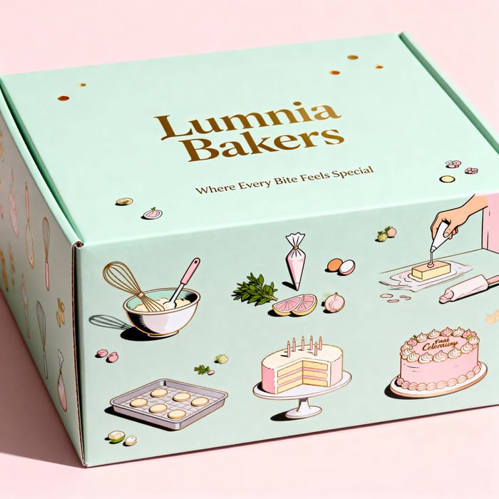Elegant Cake Box Design for Lumnia Bakers Elegant Cake Box Design for Lumnia Bakers