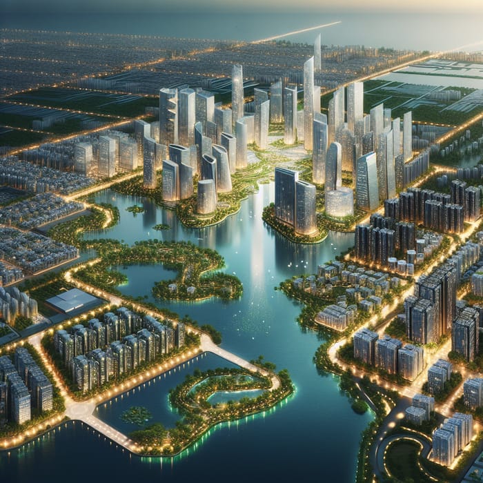 Indian Futuristic Smart City by Glittering Waters