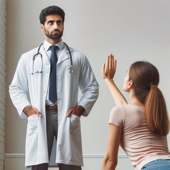 Diverse Doctor Helping Patient with Stethoscope