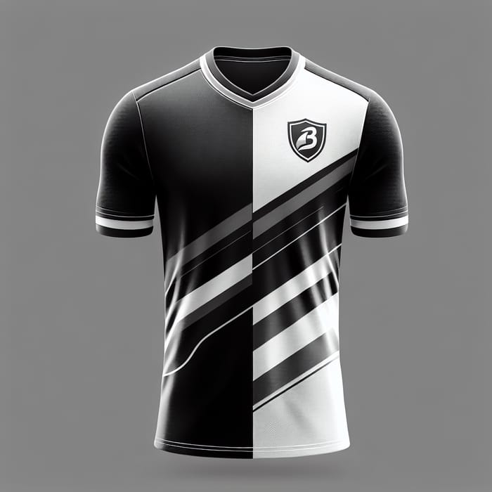 Custom Black and White Sports Jersey Design