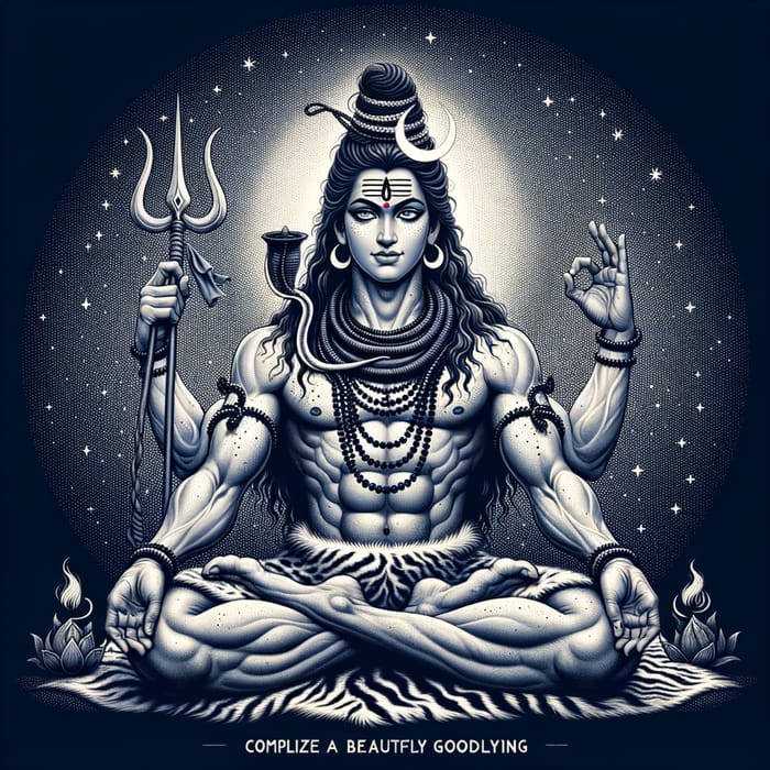 Lord Shiva: Serene Illustration with Powerful Energy