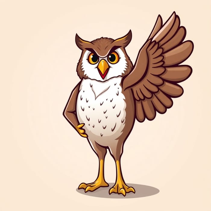 Cheerful Owl Mascot Design for Your Brand