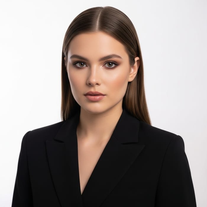 Luxurious Official Portrait in Black Suit Luxurious Official Portrait in Black Suit