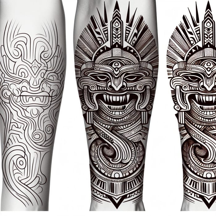 Ancient Chavin Culture and Dragon Head Tattoo Design