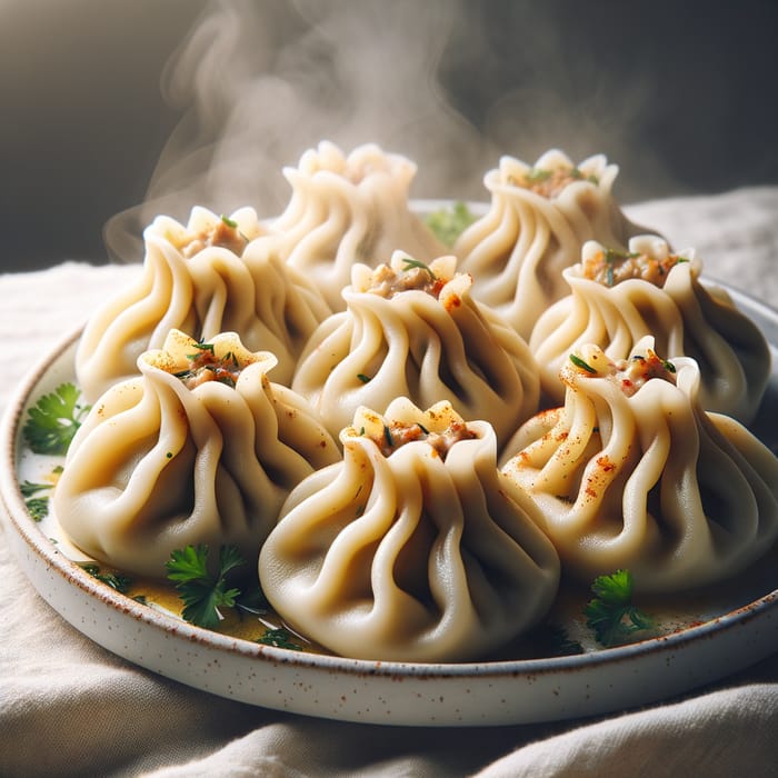 Delicious Homemade Manti Dumplings with Spiced Meat