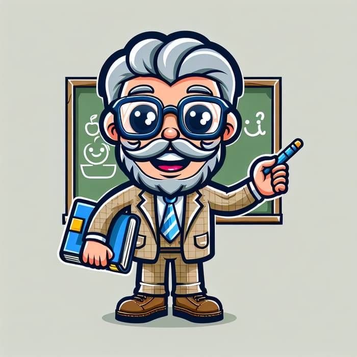 Cheerful Teacher Mascot Design for Learning