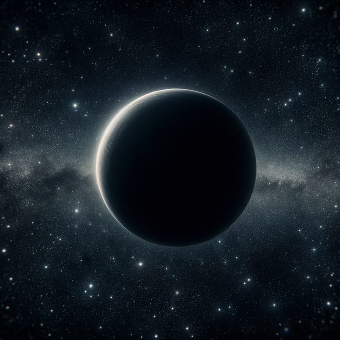 Black Space Planet - Awe-Inspiring View of a Celestial Mystery