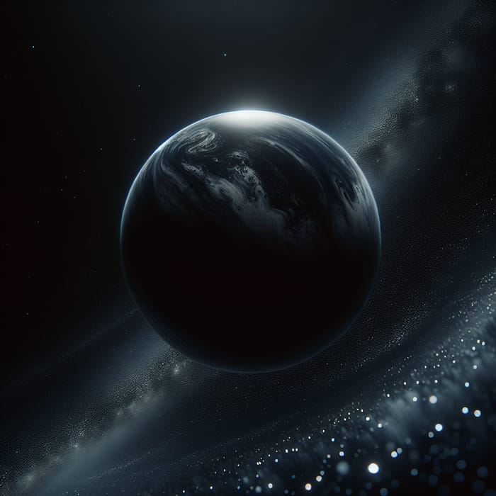 Black Space Planet - Cosmic Sphere in Infinite Universe