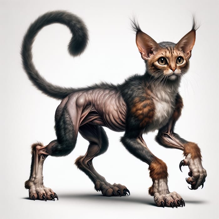 Fantastical Human-Cat DNA Creature