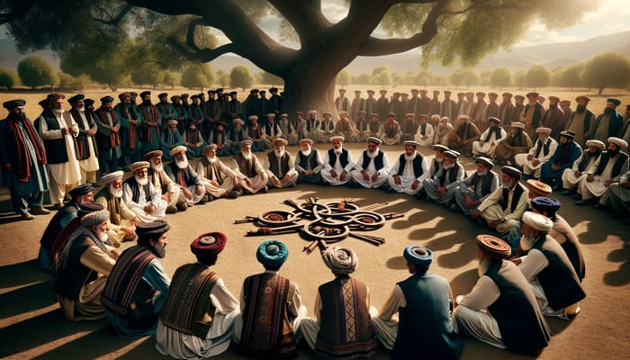 Pashtun Jirga Resolving Dispute