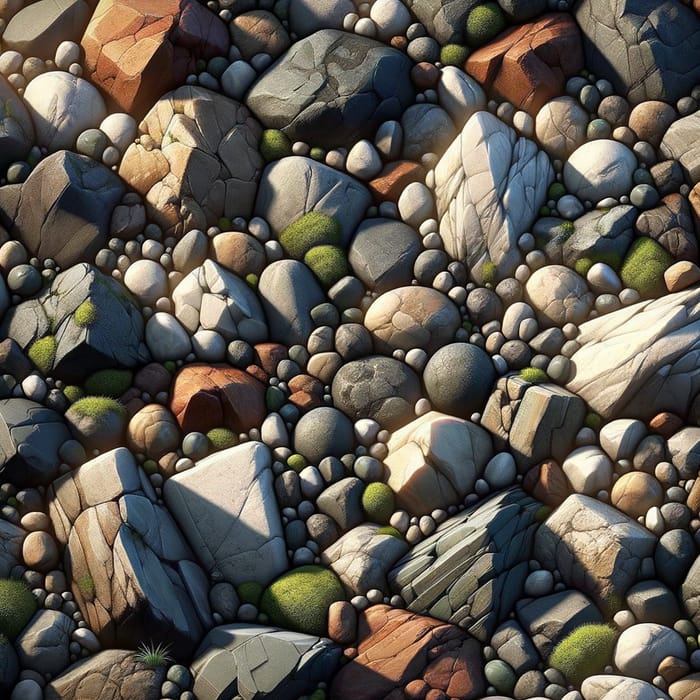 Rocks and Cobblestones Textures in Artistic Wallpaper