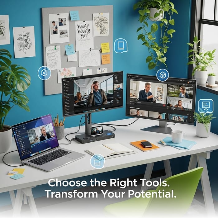 Inspiring Workspace with Advanced Connectivity Tools Inspiring Workspace with Advanced Connectivity Tools
