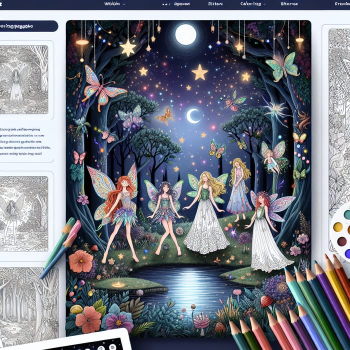 Enchanted Fairy Coloring Pages | Magical World for Teenagers