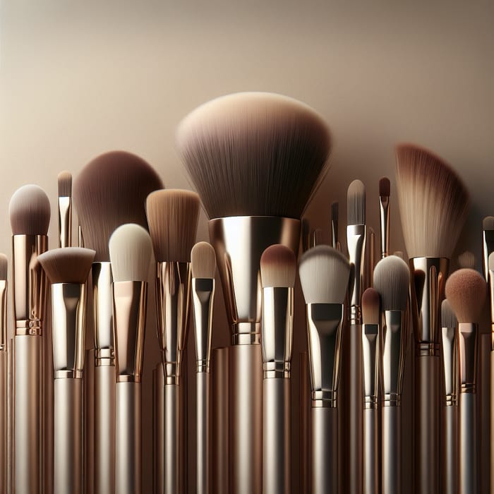 Stunning Makeup Brushes in Neutral Colors | Diverse Visual Palette