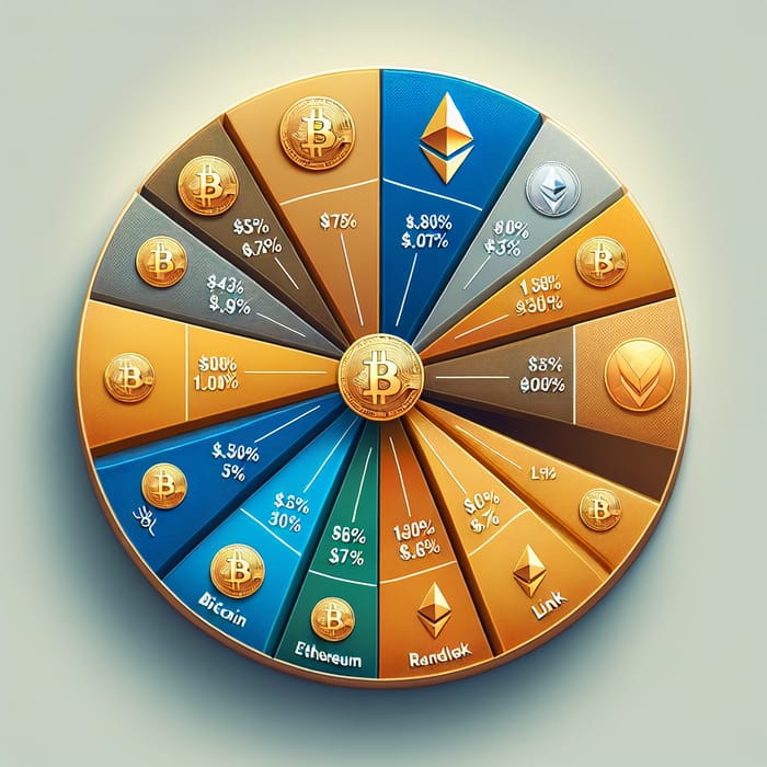 Top Cryptocurrency Portfolio Allocation Pie Chart