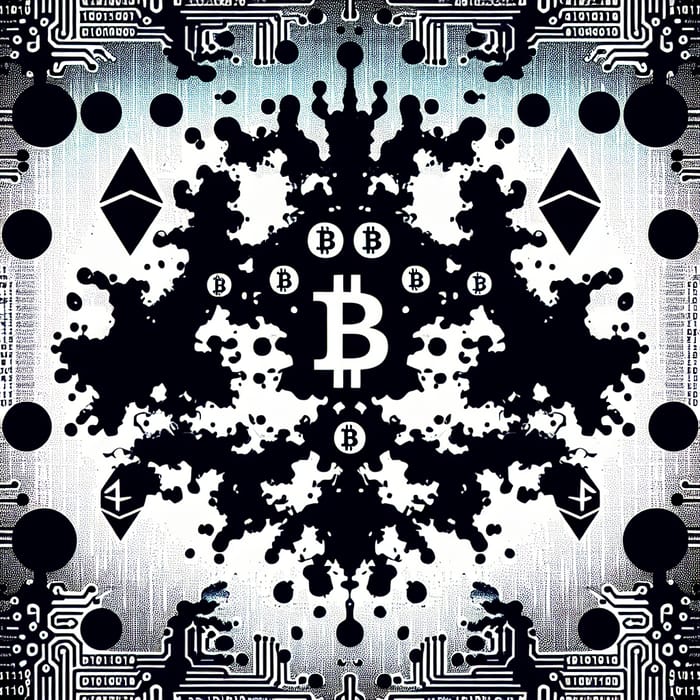 Cryptocurrency Rorschach Inkblot Art