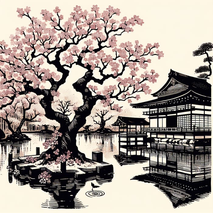 Cherry Blossom, Japanese Art Style