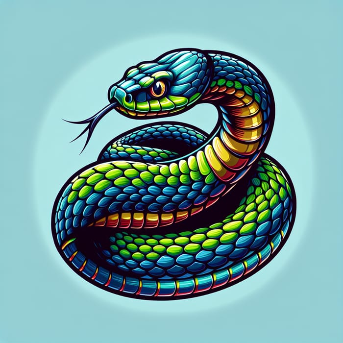 Iconic Kobra Illustration - Detailed Realistic Snake Art