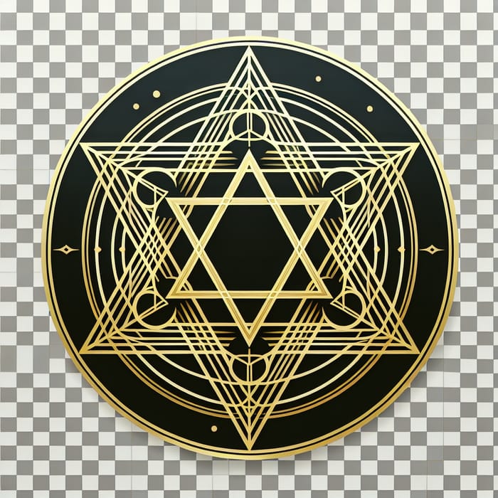 Gold Metatron Symbol PNG